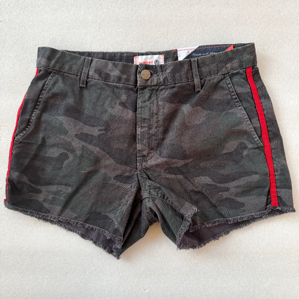 Sundry Stripe Camo Shorts